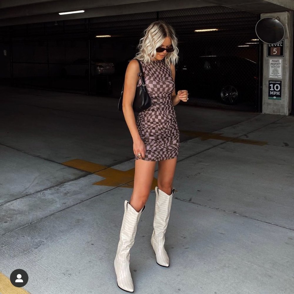 Checked Dress - image 1